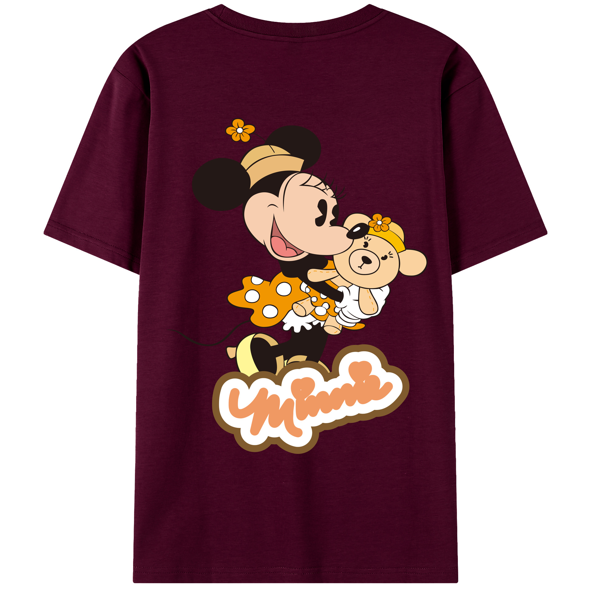 （画像用） ミッキーマウス Mickey Mouse レディース半袖Tシャツ(バックプリント)